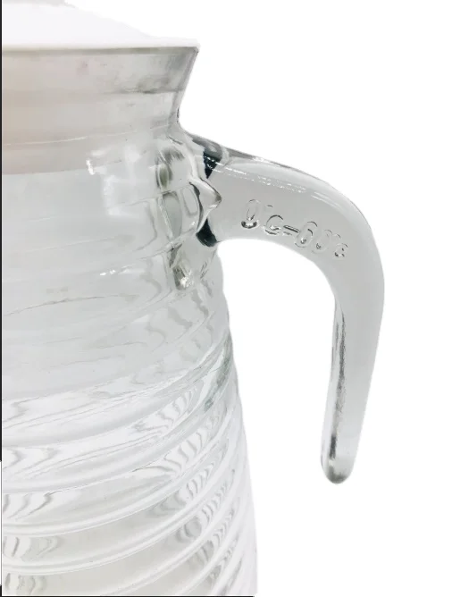 500ml handle crystal glass jug with plastic cover