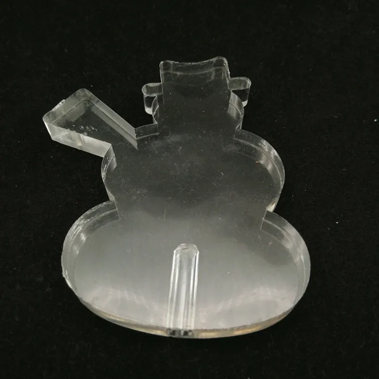 chumo transparent acrylic half hole snowman decorative accessories Cracked jack type Santa Claus LED lighting