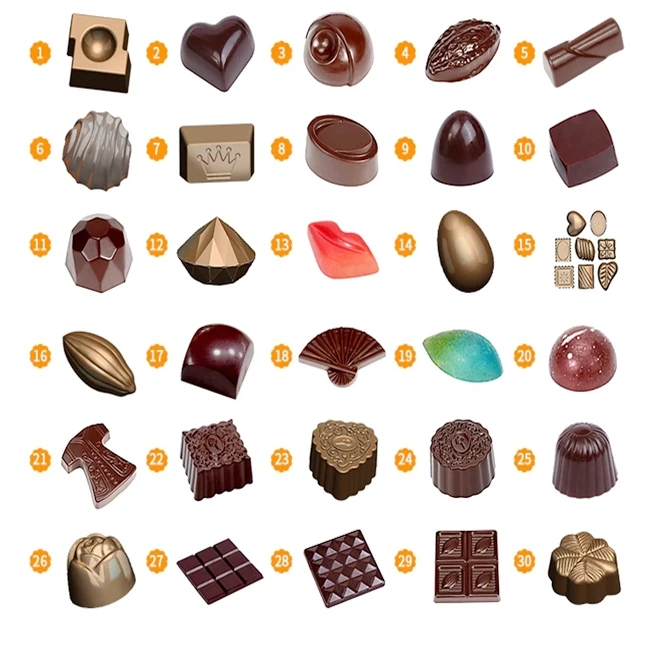 Custom polycarbonate mold  DIY PC Chocolate Molds Plastic Polycarbonate Mould For Chocolate bar