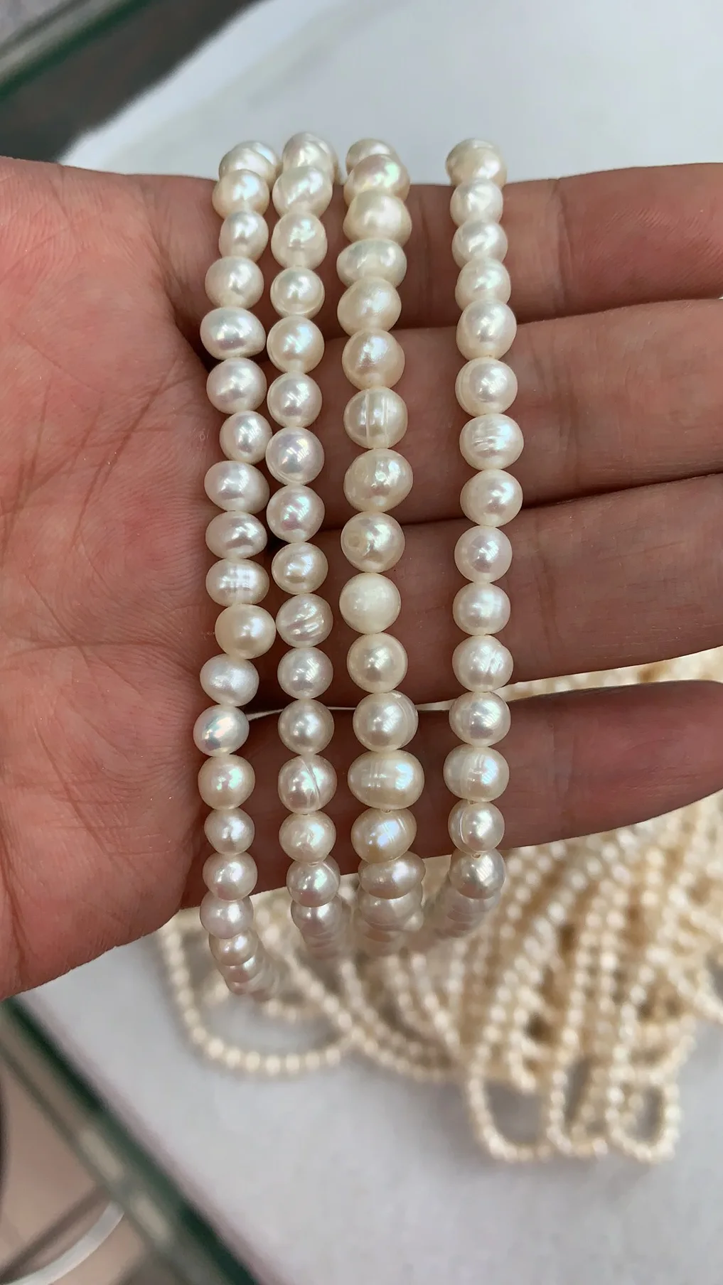 Wholesale 5-6mm Round Loose Natural Freshwater Pearl Beads for Necklace Bracelet Jewelry Making