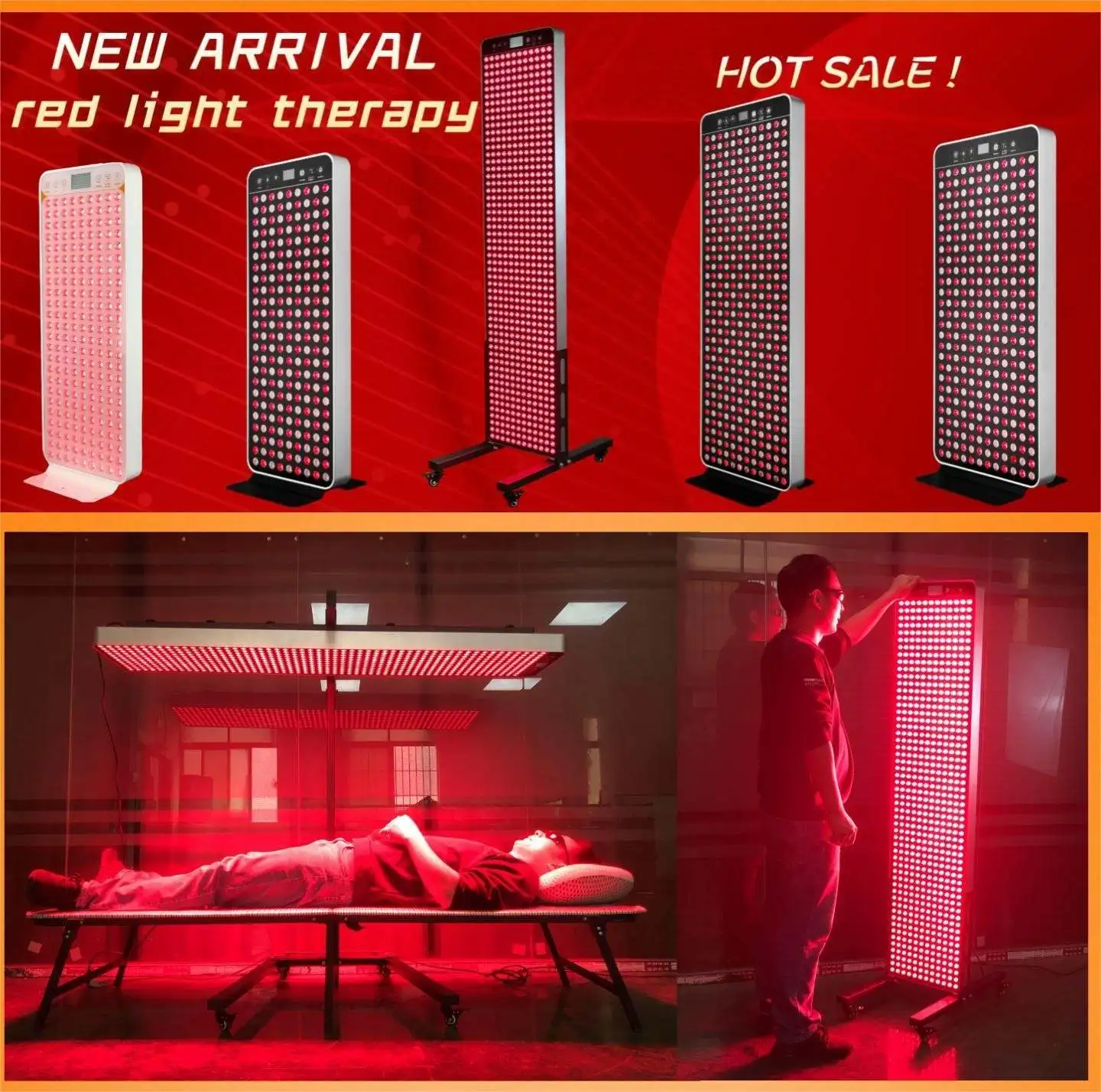1500w 2000W 3000W stand base full body 660nm 850nm led muscle body recovery red light therapy panel