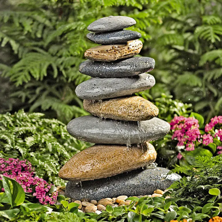 Wholesale Rock Stone Waterfall Indoor Tabletop Cascading Fountains Contemporary Stone Decorative Water Feature for Home Office