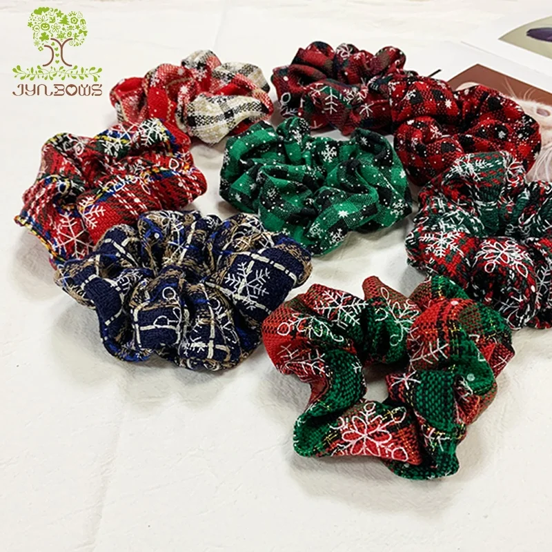 Рождественская осенне-зимняя резинка для волос в европейском стиле с большим
