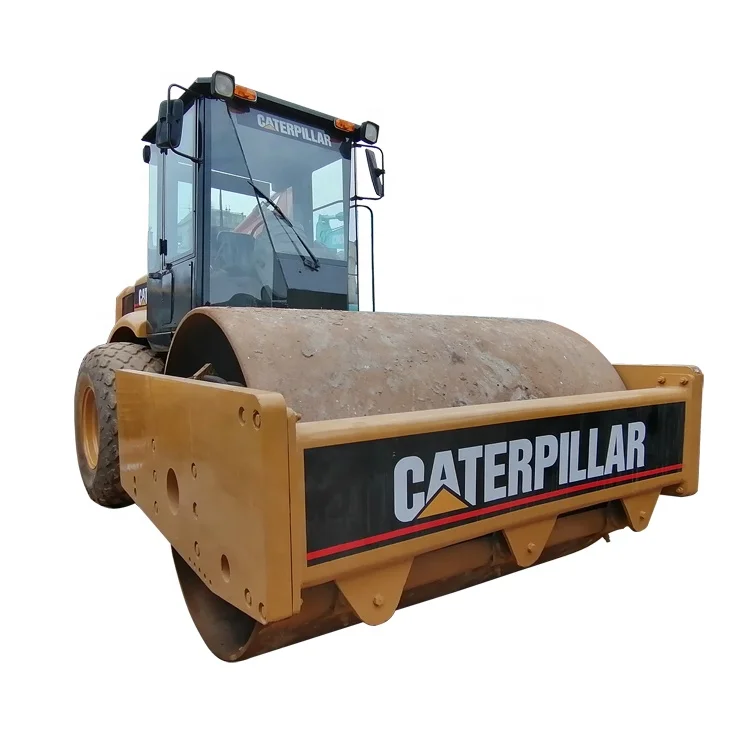 Used Road Rollers CAT CS-583D Vibratory Single Drum for sale good condition Caterpillar  compactor