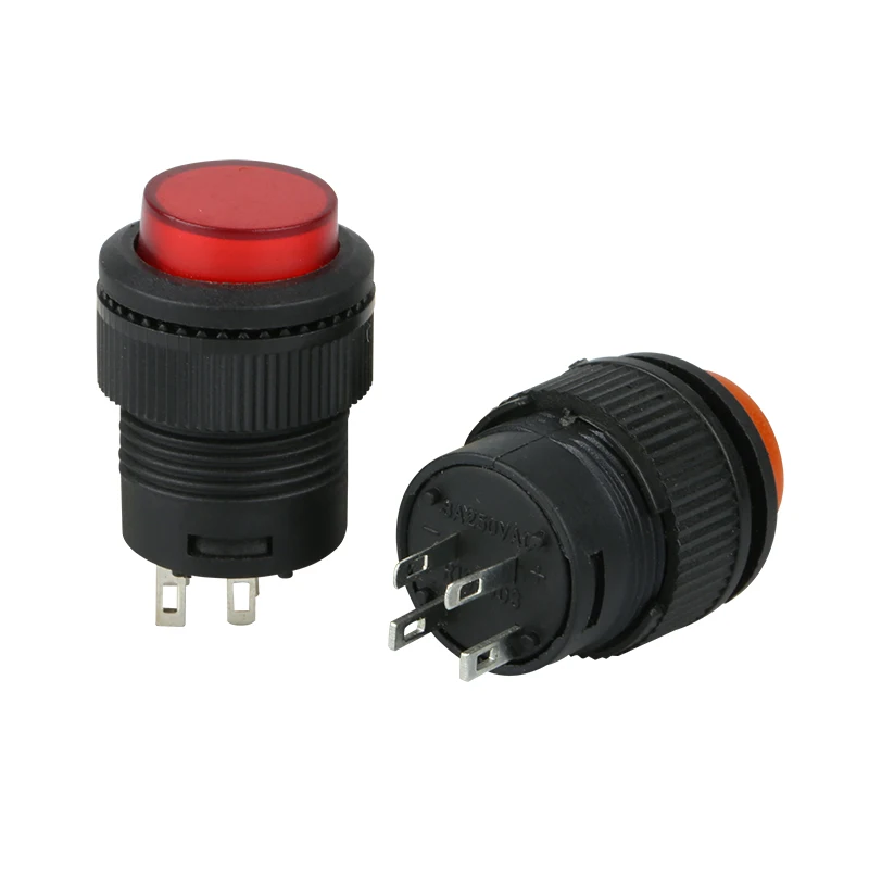 red automatic reset pressure plastic on off small waterproof push button switch