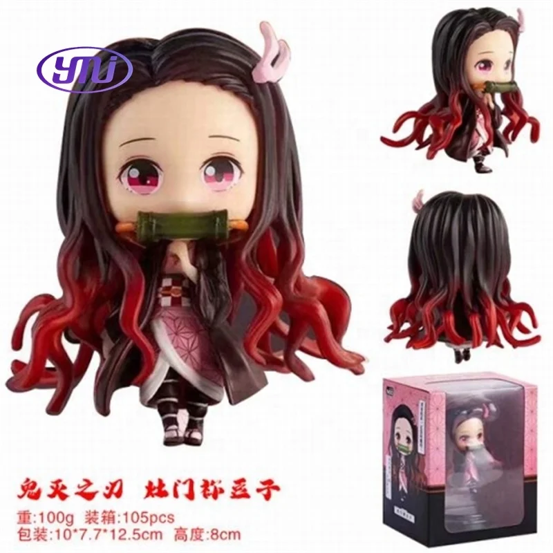 YMJ 5 Styles 8cm Demon Slayer Kimetsu no Yaiba PVC Doll anime action figures