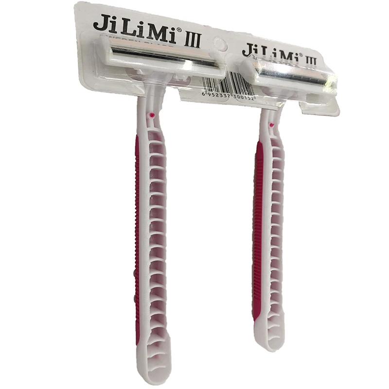 Jilimi Твин Лезвие больницы отель одноразовые бритвенная бритва с пластиковой ручкой