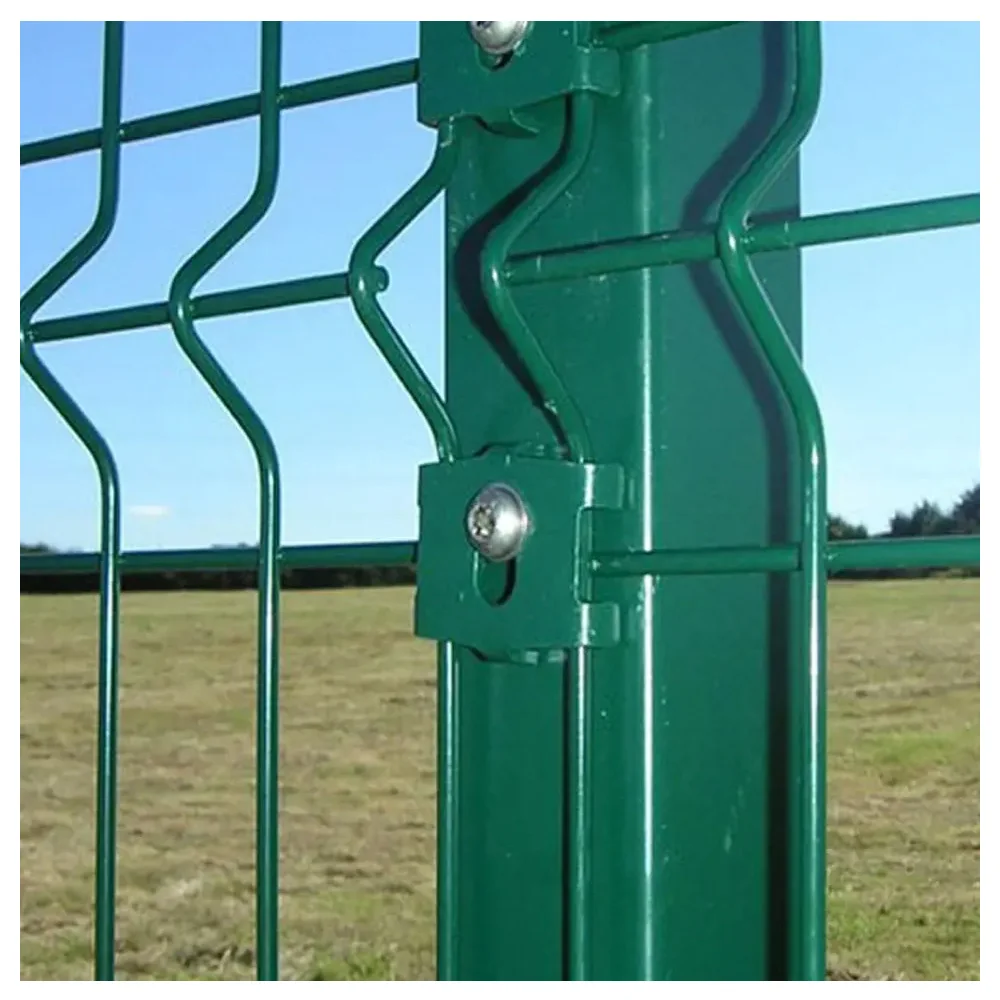 Decorative 6ft x 8ft green 3D curved welded wire mesh panel fence