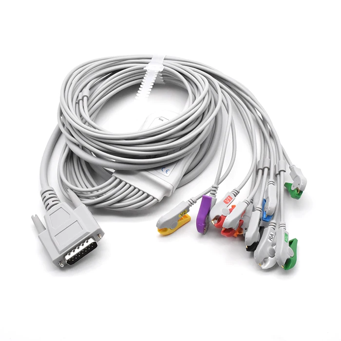 Mindray BeneHeart R12 BeneHeart R3 10-lead EKG cable ECG Cable and lead wires for ECG Machine
