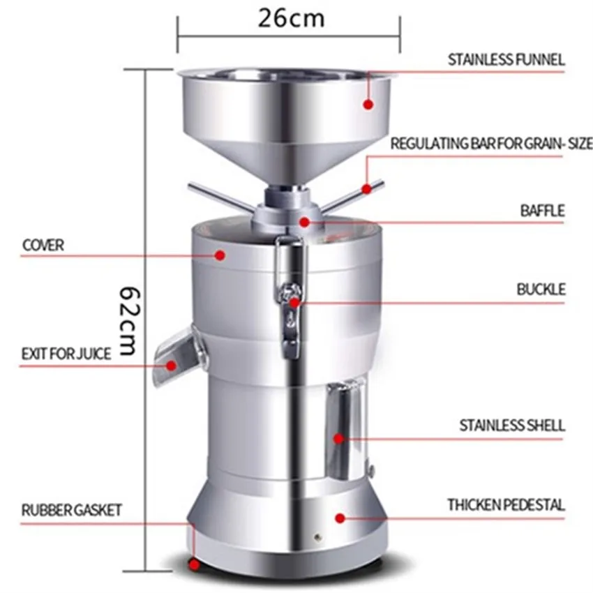 SM-100 Commercial Electric soybean grinding and separating machine soya bean machine
