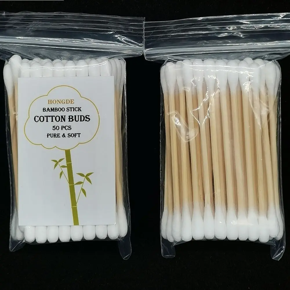 Applicator Absorbent Tipped Natural cotton swab bud applicator cotton bamboo stick Q tips