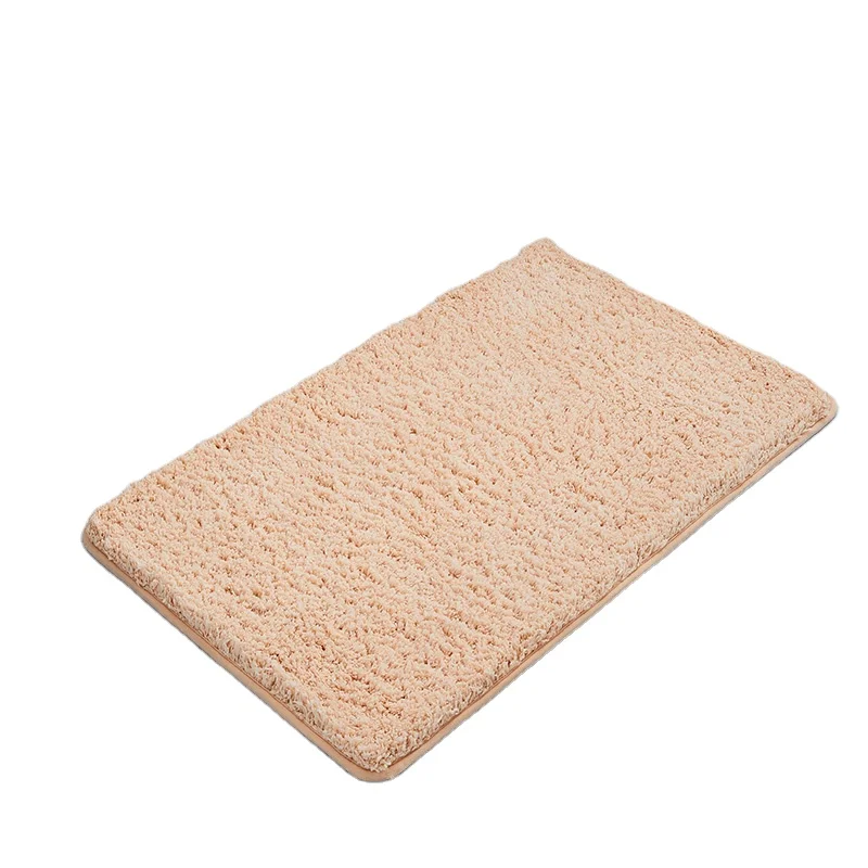Plush Velvet Bathroom Mat Water Absorbing Soft Foot Mat Thick Memory Foam Bath Rug for Bathtub