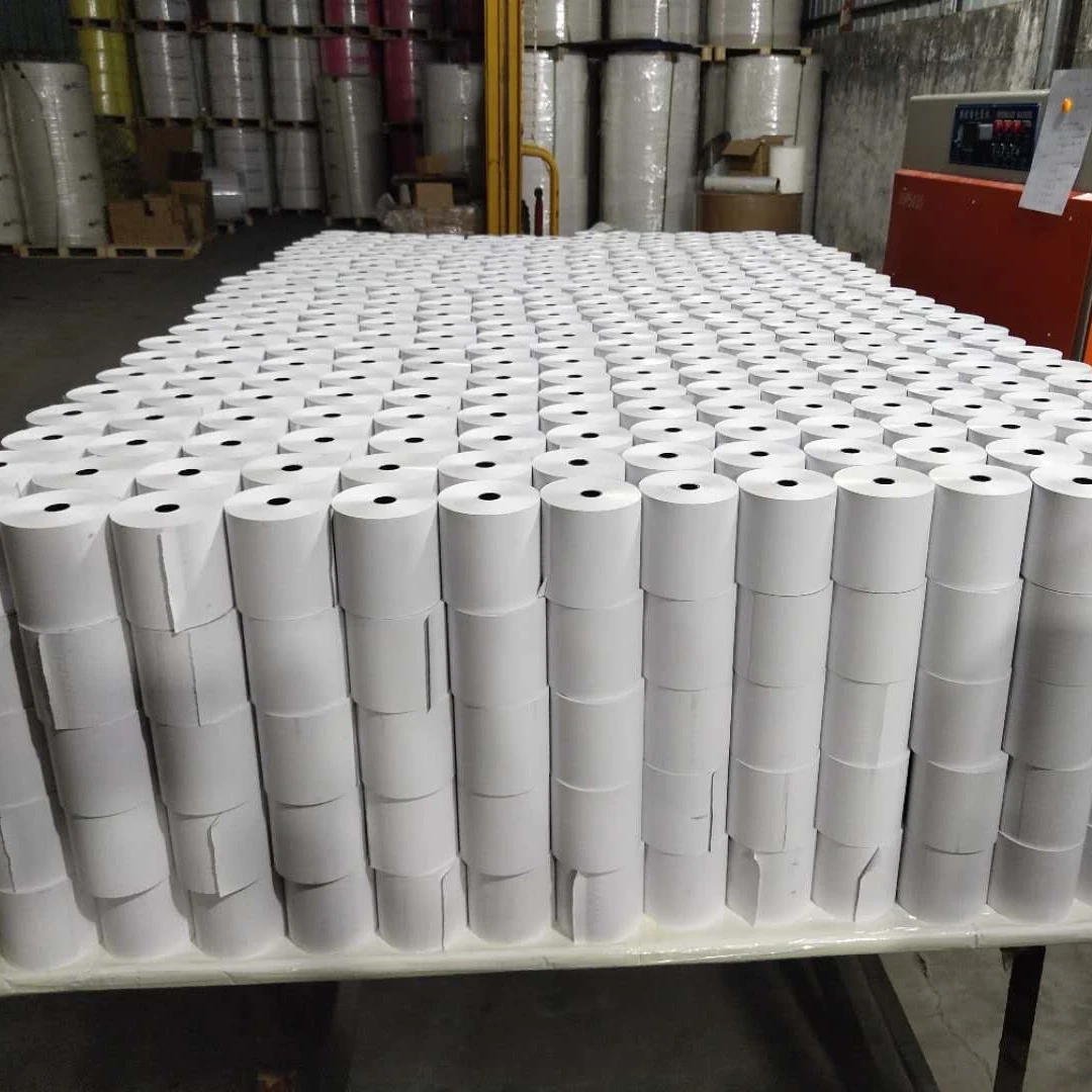 Factory 80mmx83mm thermal sensitive paper reel 65gsm 5 reel plastic film