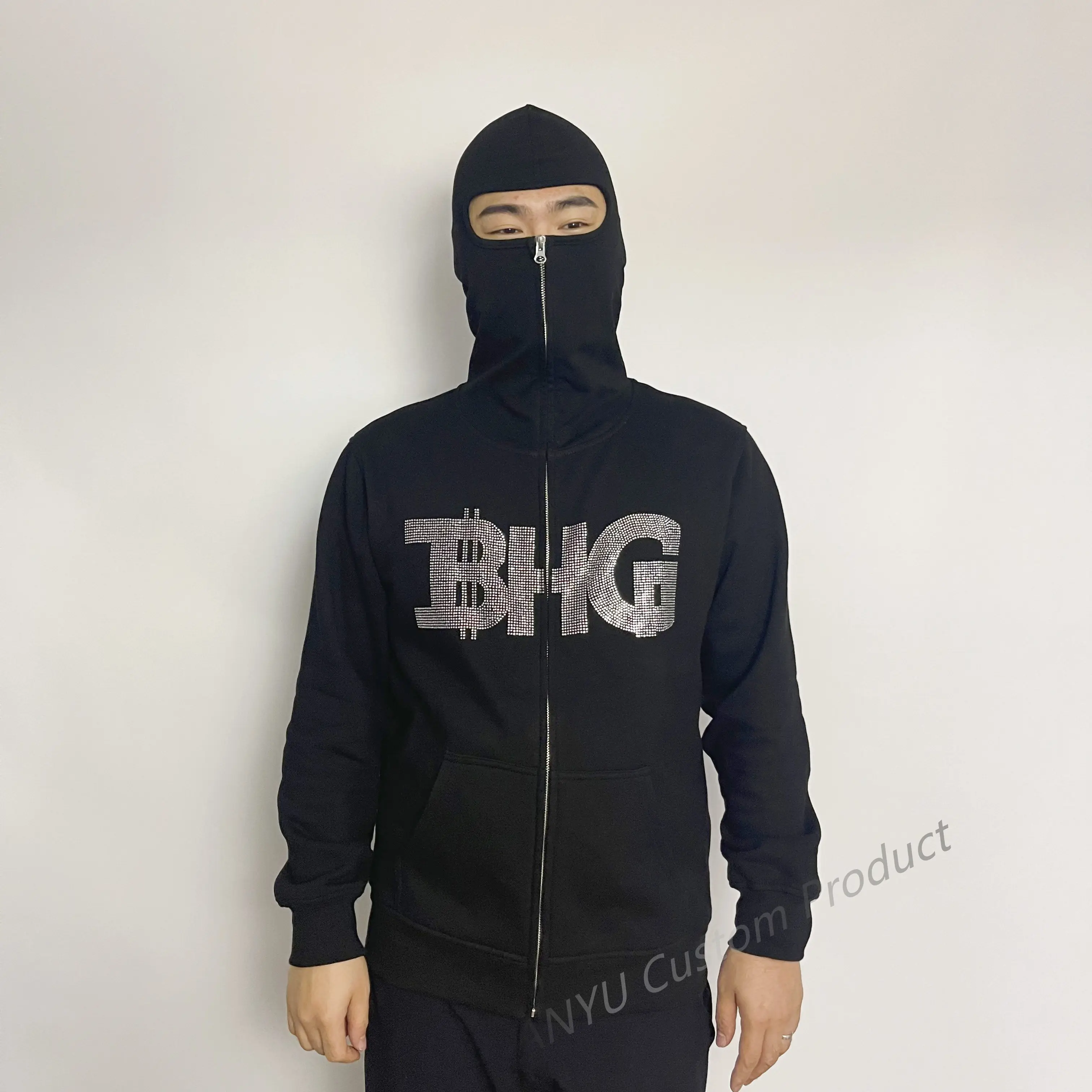 Custom ninja hoodies 100% Cotton French Terry Oversize Pullover Long Hoodie Heavy Weight Premium Designer Men Hoodie