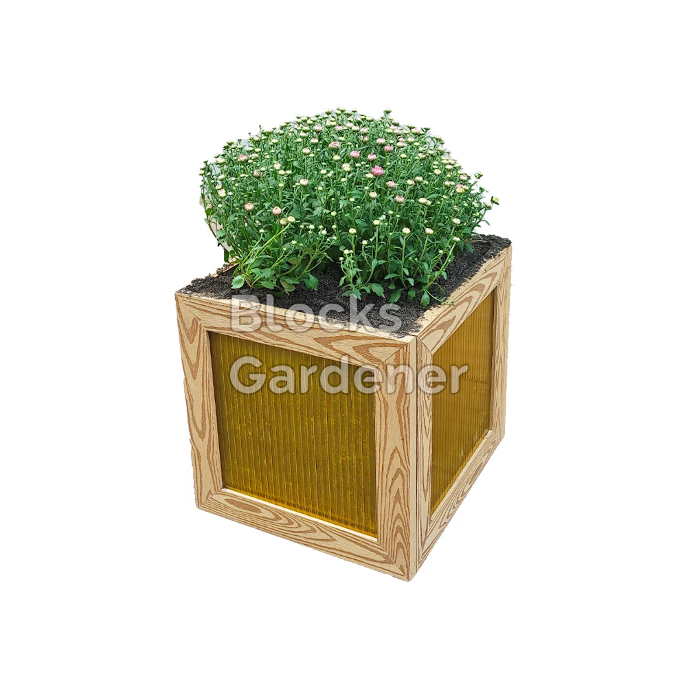 new design colorful diy wood plastic composite weatherproof planter box outdoor