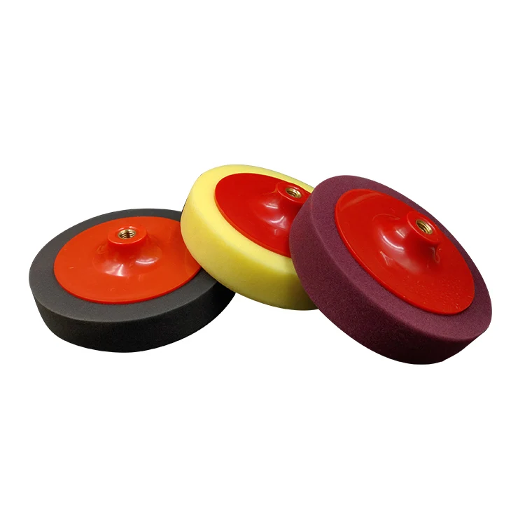 Car beauty care sponge mat polishing sponge wheel polishing disk mirror surface result sponge roundel waxing with thread