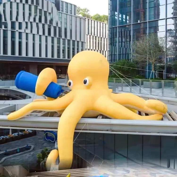 Party Amusement Decor Giant Pink Inflatable Sea Octopus Monster Balloon Inflatable Octopus With Tentacle