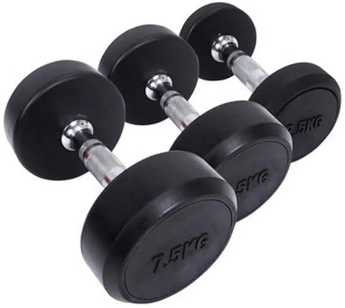 
Dumbbell Weights Barbell with Metal Handles for Strength Training, Full Body Workout, Functional and HIT Workout Single 