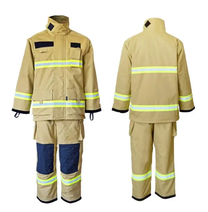 Fire Fighter Protective EN469 Firefighting Used Aramid Material Anti Fire Suit