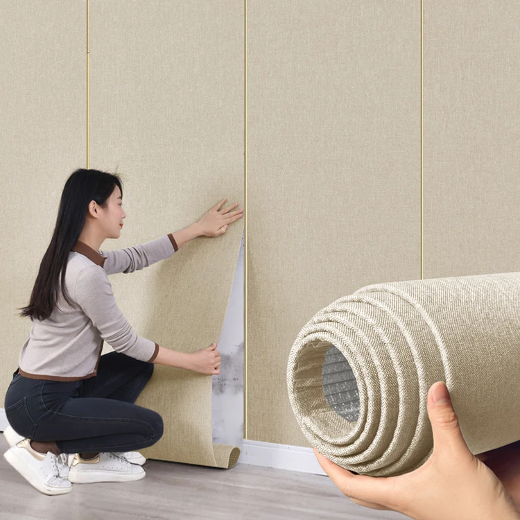 wallpaper self adhesive roll foam 3d wallpaper living room decoration sxp non woven removable wallpaper