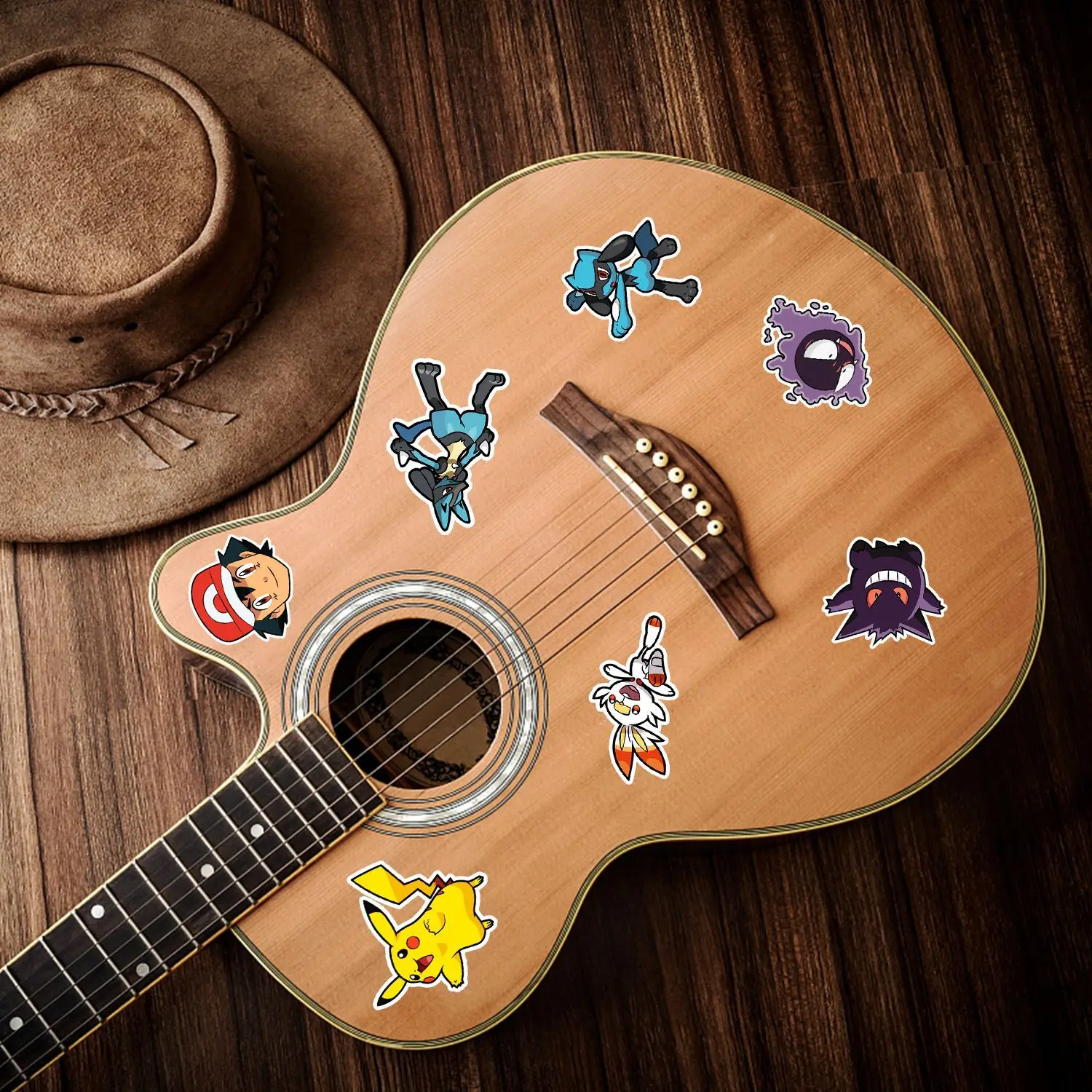 50Pcs Child Fond Anime Pokemo Graffiti Stickers Decorative Label For Luggage Laptop Guitar Helmet Skateboard Waterproof Sticker