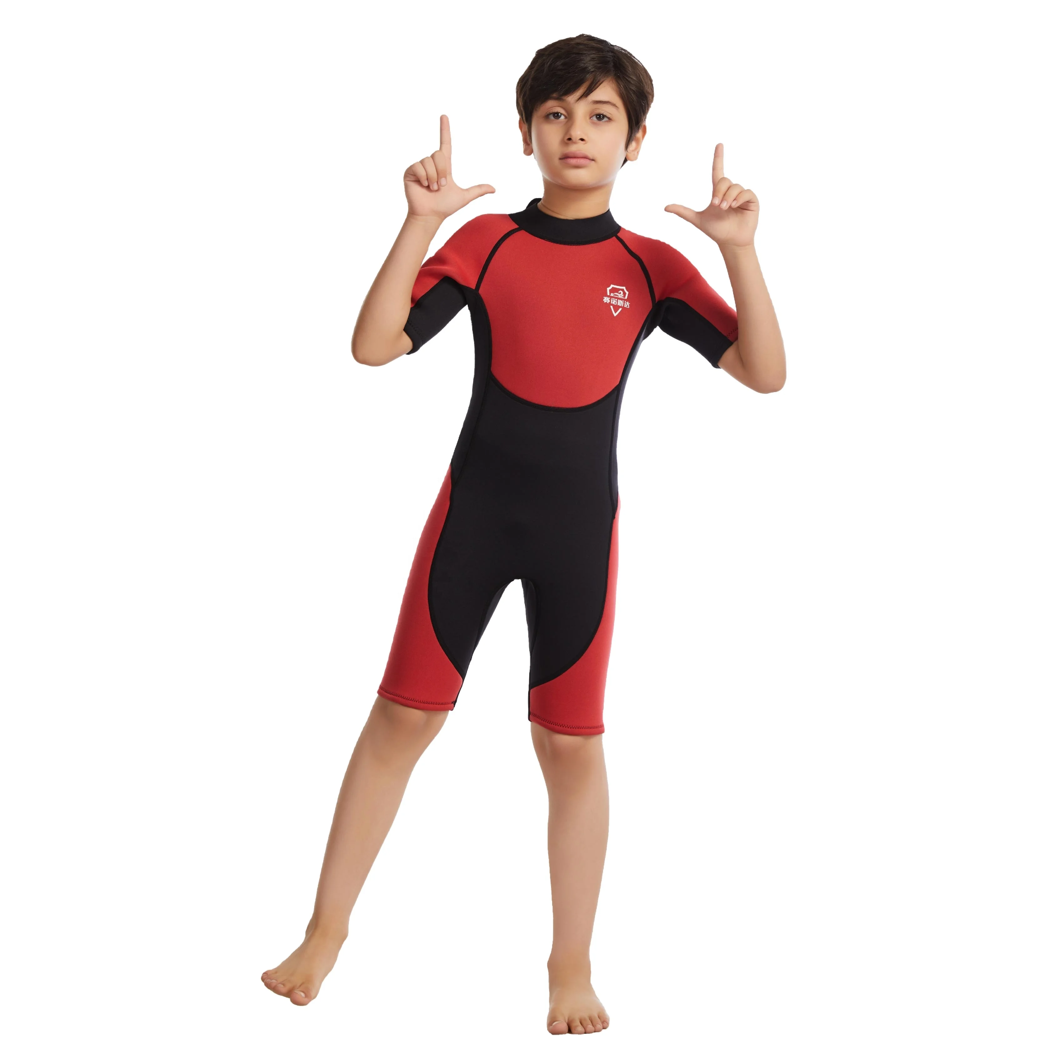 W1067 neoprene wetsuit kids swimsuit long sleeve boys girls surf kids snorkel kids short wetsuit
