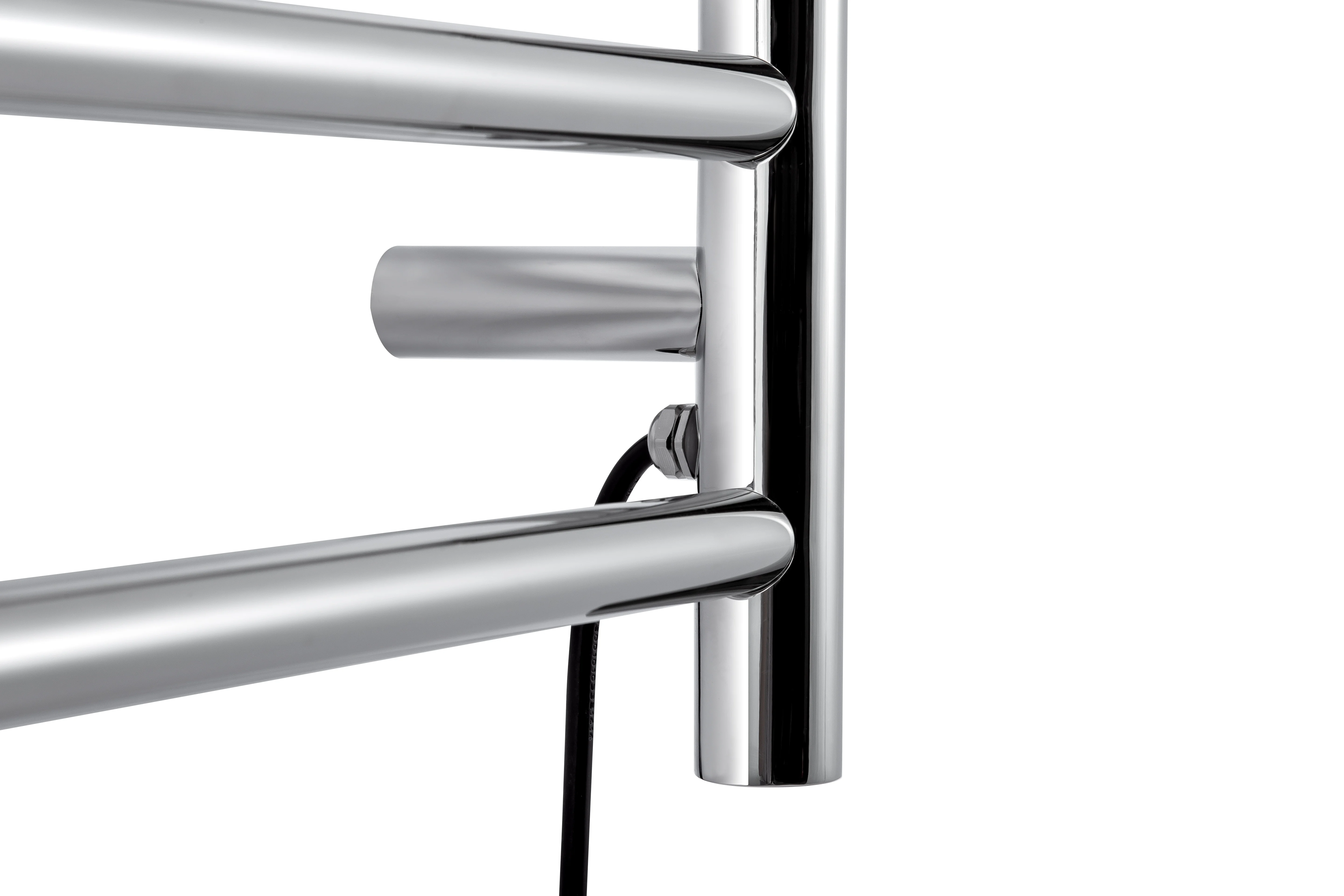 Chrome Plugin Hardwired Heated Towel Rack for Bathroom Wall Mounted Stainless steel