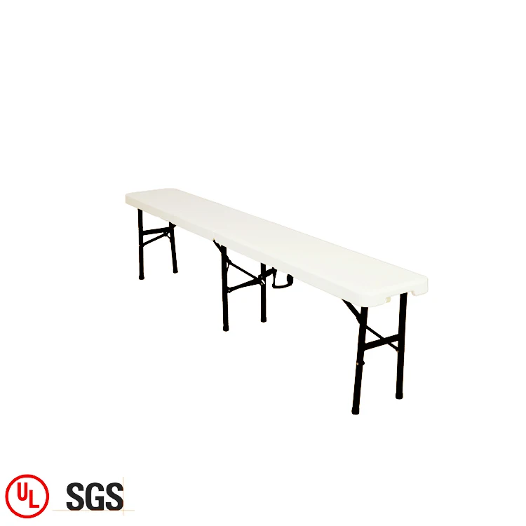 Wholesale Cheap Outdoor Portable Folding Bench Camping White Plastic Folding Bench