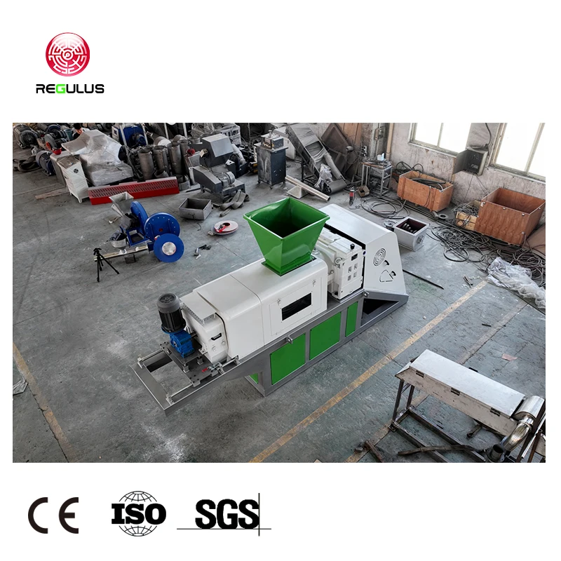 Uniform Plasticization PVC PE PP Plastic Bags Film Dewatering Squeezing Granulator Machine