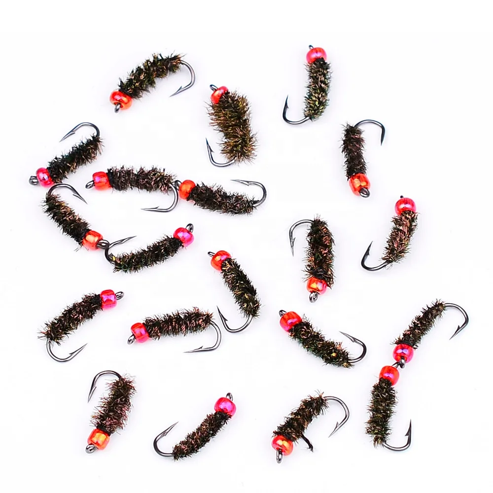 20pcs/bag High Quality Fly Fishing Hooks Insect Bait Trout Bass Fishing Tackle Fly Fishing Lures