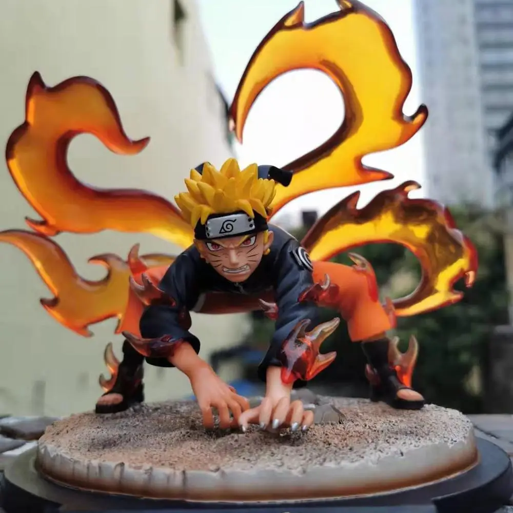 20CM Anime GK Shippuden Uzumaki action figure nine-tailed Demon Fox PVC collection model toy for gifts