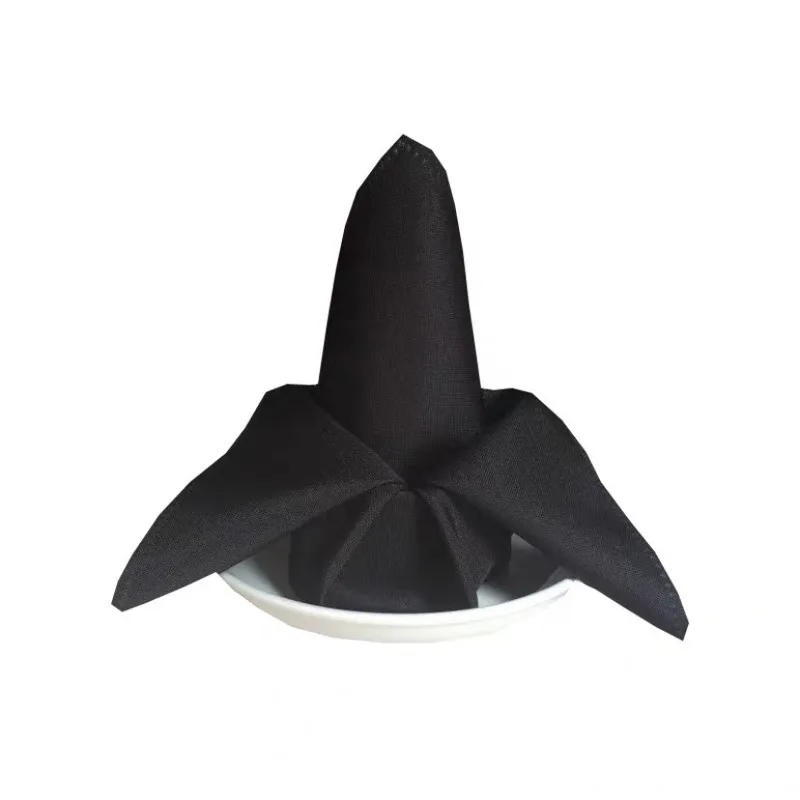 Manufacturer Natural Plain Color Cloth Dinner Napkin Washing Pure Black Linen Napkins