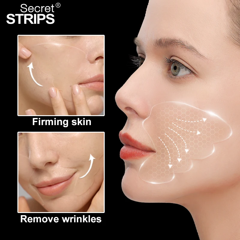 Wholesale Skincare Face Mask To Remove Wrinkles Anti Aging Serum Organic Anti Nasolabial Folds Care Strips