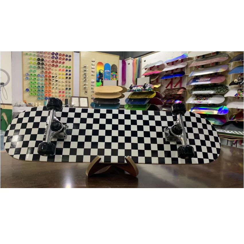 wholesale high quality custom printed logo size cheap wooden maple complete pro skateboard for adult