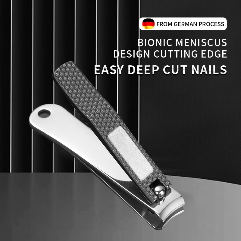 Sharpening Nail Clippers Set Finger Toe Manicure Tool Silver Black Stainless Steel Nail Cutter