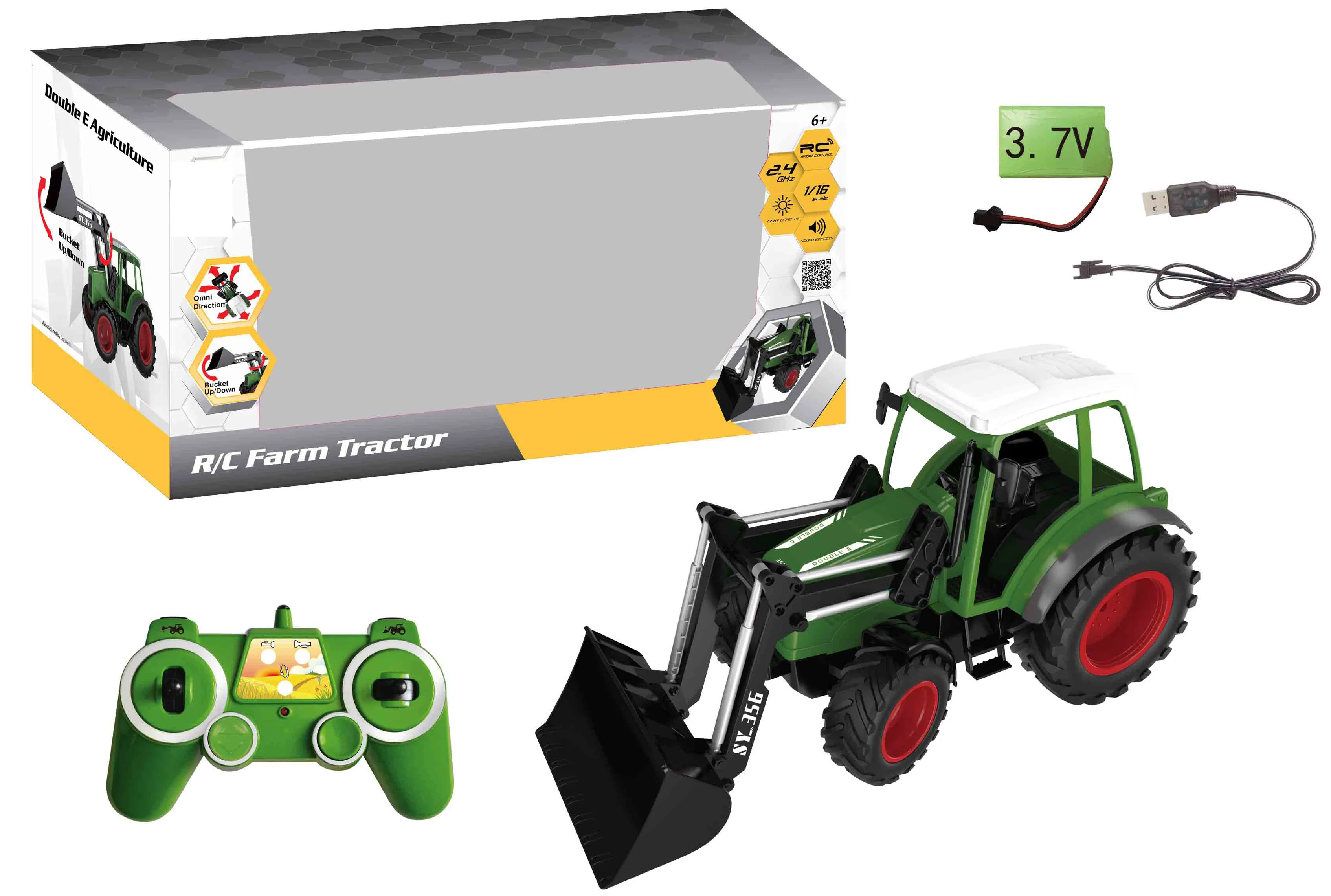 New 2.4G RC Farm Tractor 4WD 1:16 Sacle Electric  Farm Car Toy Multifunction RC Construction Toy Manufacturer RC Truck Toy