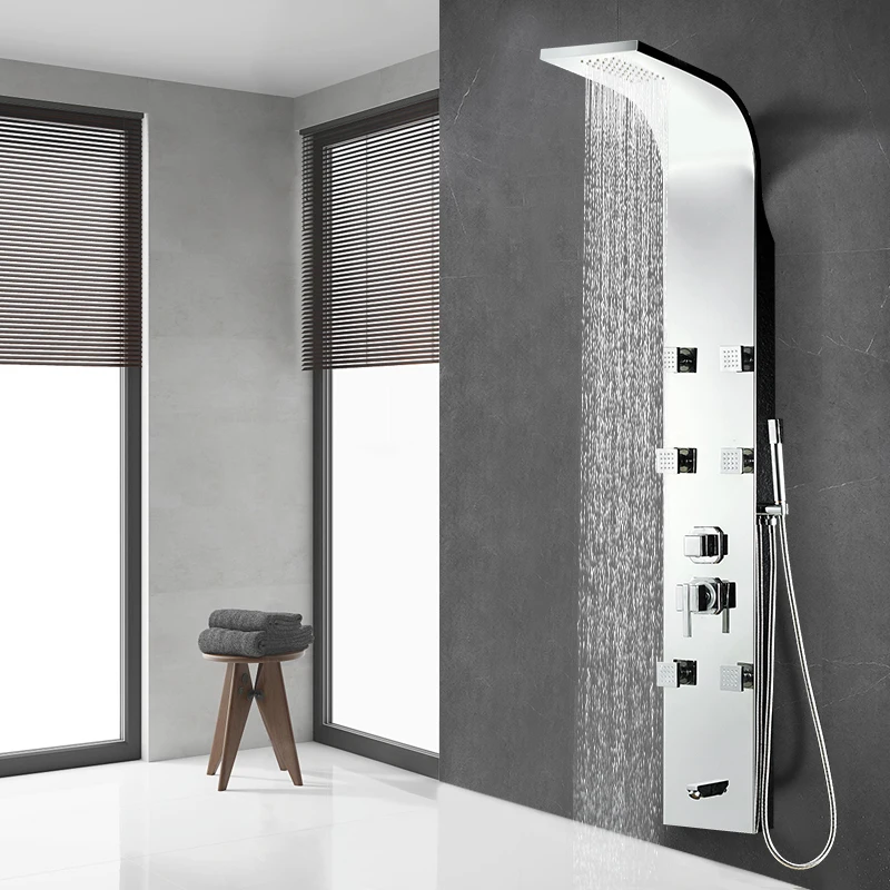 Manufacturer wholesale price SS304  bathroom shower set accessory rainfall shower panel bathroom accessory shower system