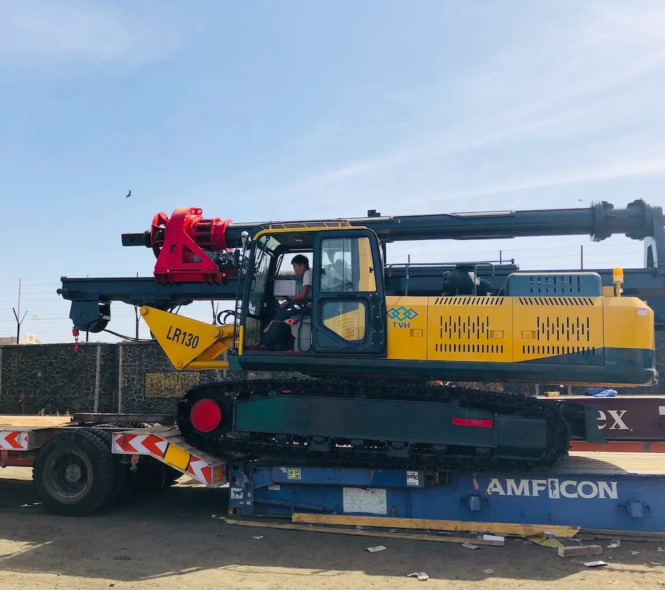 Construction Diesel Engine Crawler Guardrail Rotary Drilling Rig  21m LR80  Concrete Screw Pile Driver