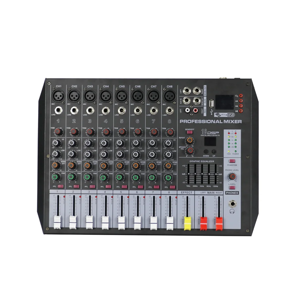 ELM 8 channels mini usb interface controller audio mixer effect sound console mixing