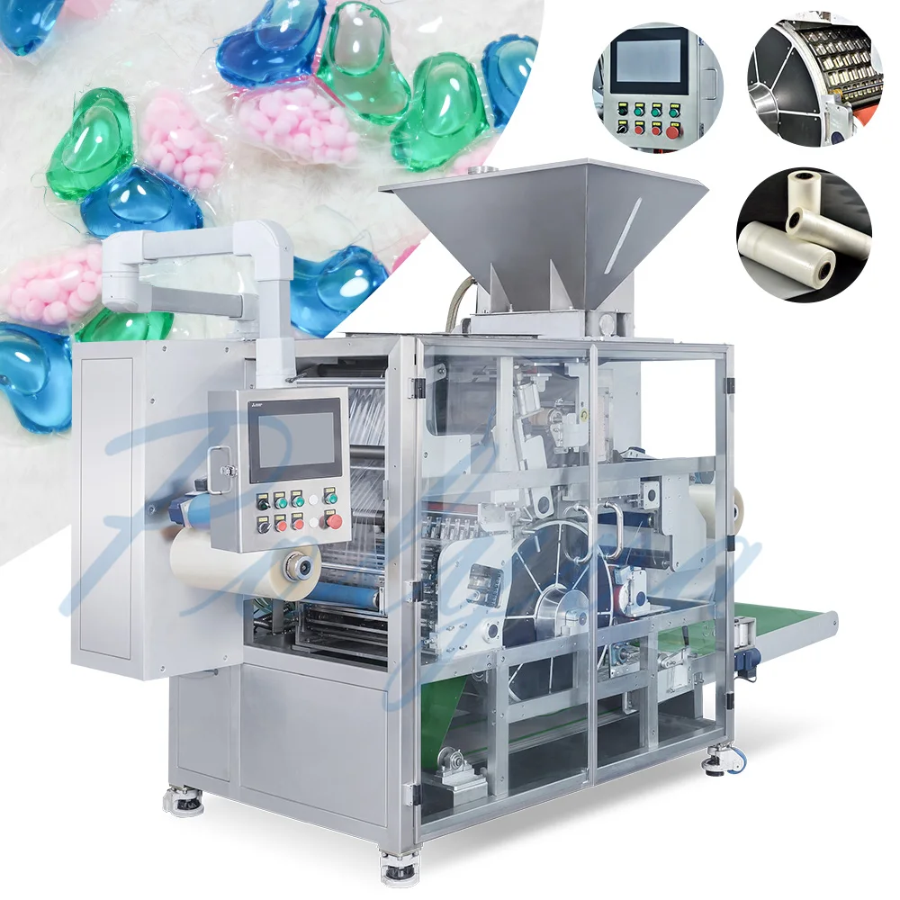 Polyva pva laundry detergency multi shapes pods pack machine liquid detergent pod capsule soluble film making machine