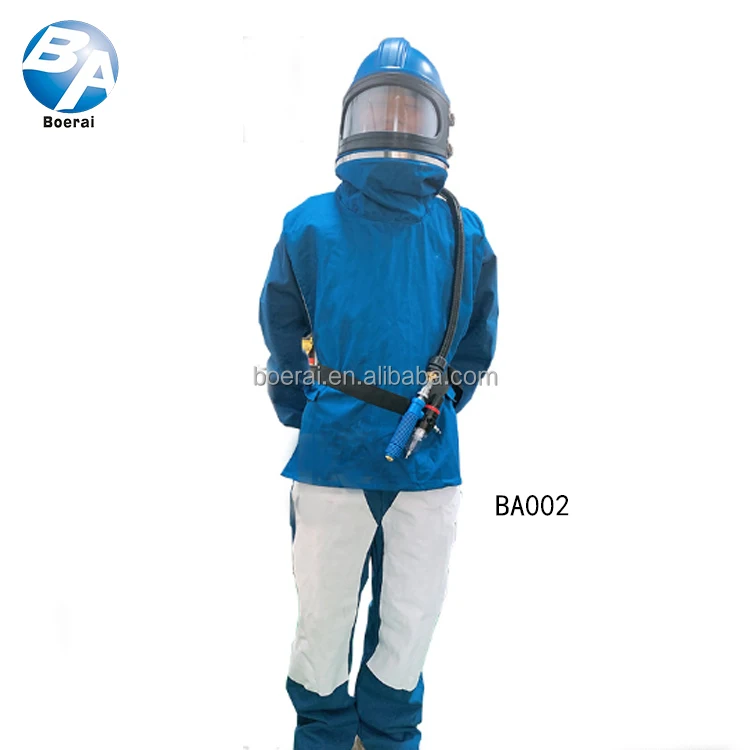 Industrial combined sandblasting suit A respiratory system with air conditioning