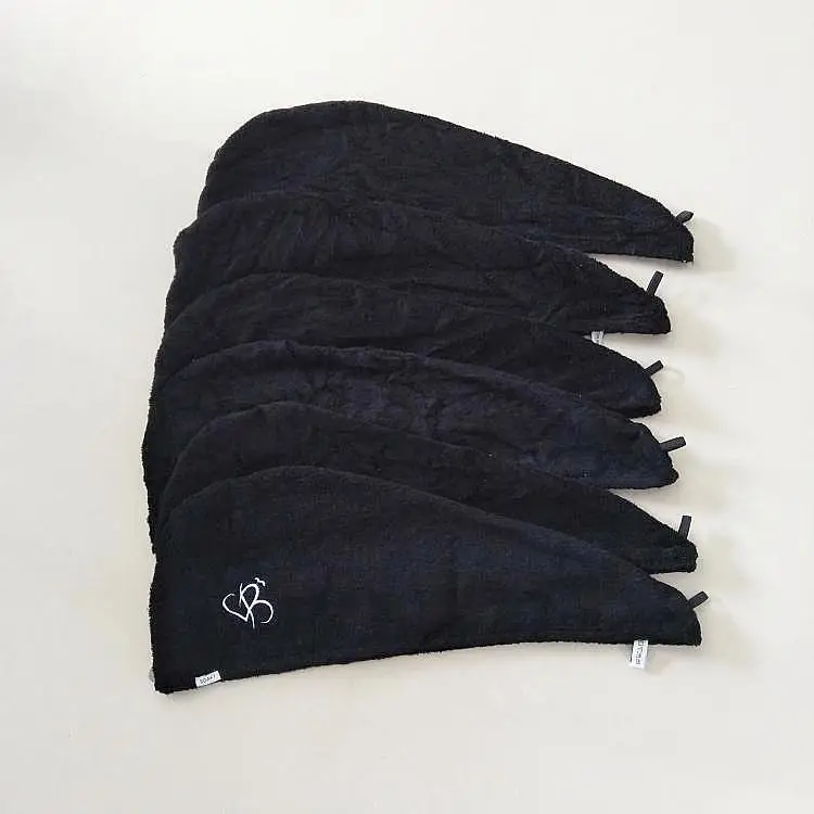 Personalized cotton terry bamboo hair towel wrap absorbent hair drying salon towel hair turban