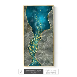 Fish Home Decor Crystal Porcelain Wall Canvas Wall Art Painting Still Life Corridor Paintings