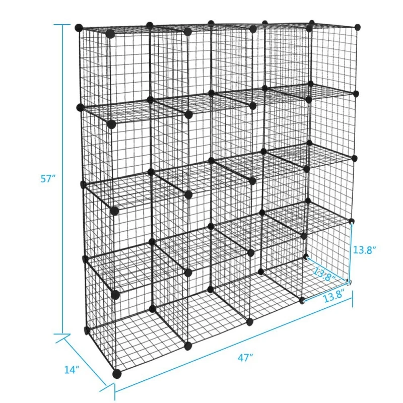amazonbasics 6 cube grid wire storage shelves wire mesh cubes cloth organizer bins