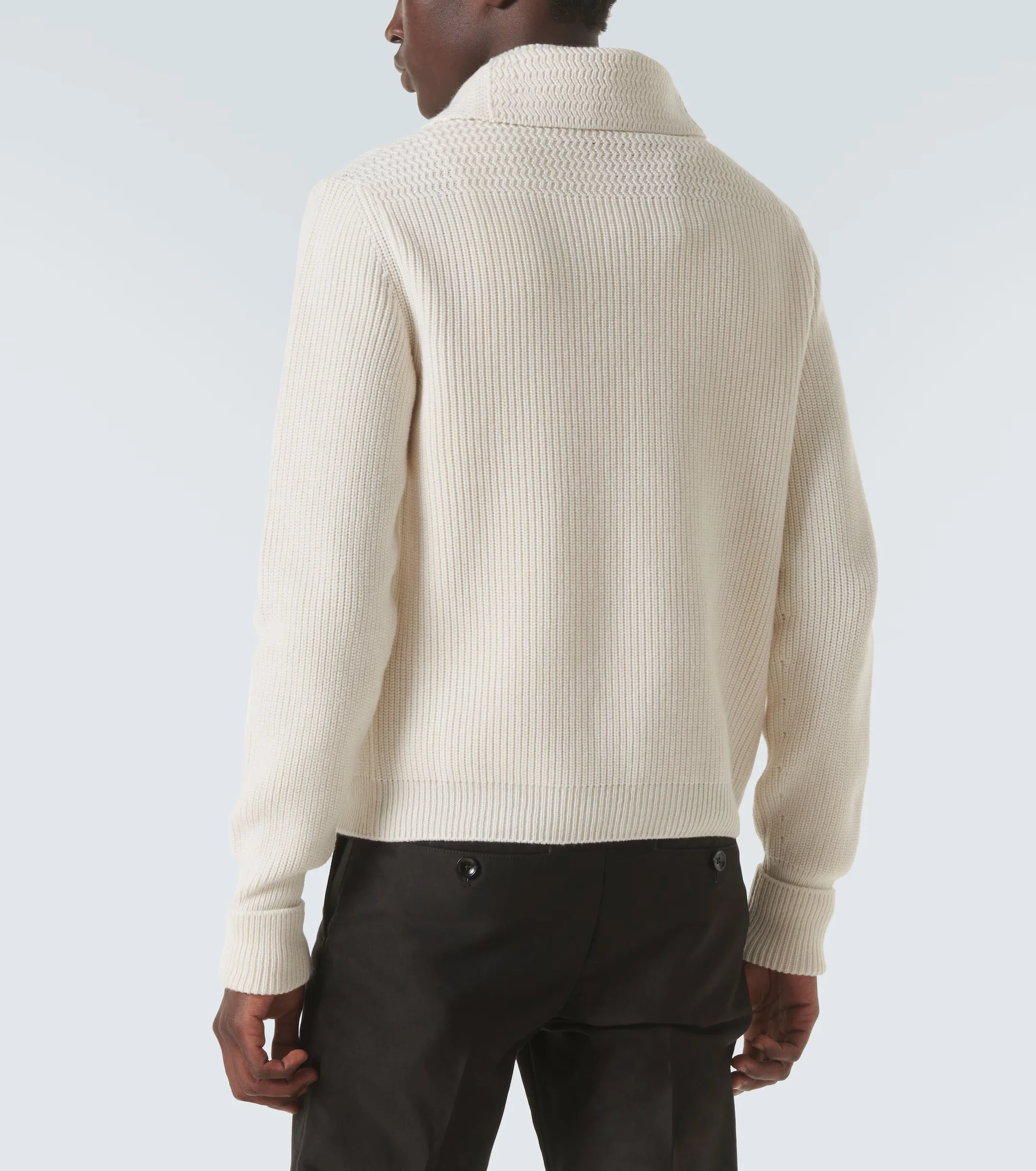 Knitted Cardigan Men 100% Cashmere Sweater Stylish Buttons Shawl Collar Neck Knitwear Knit Men Sweater Cardigan Sweaters For Man