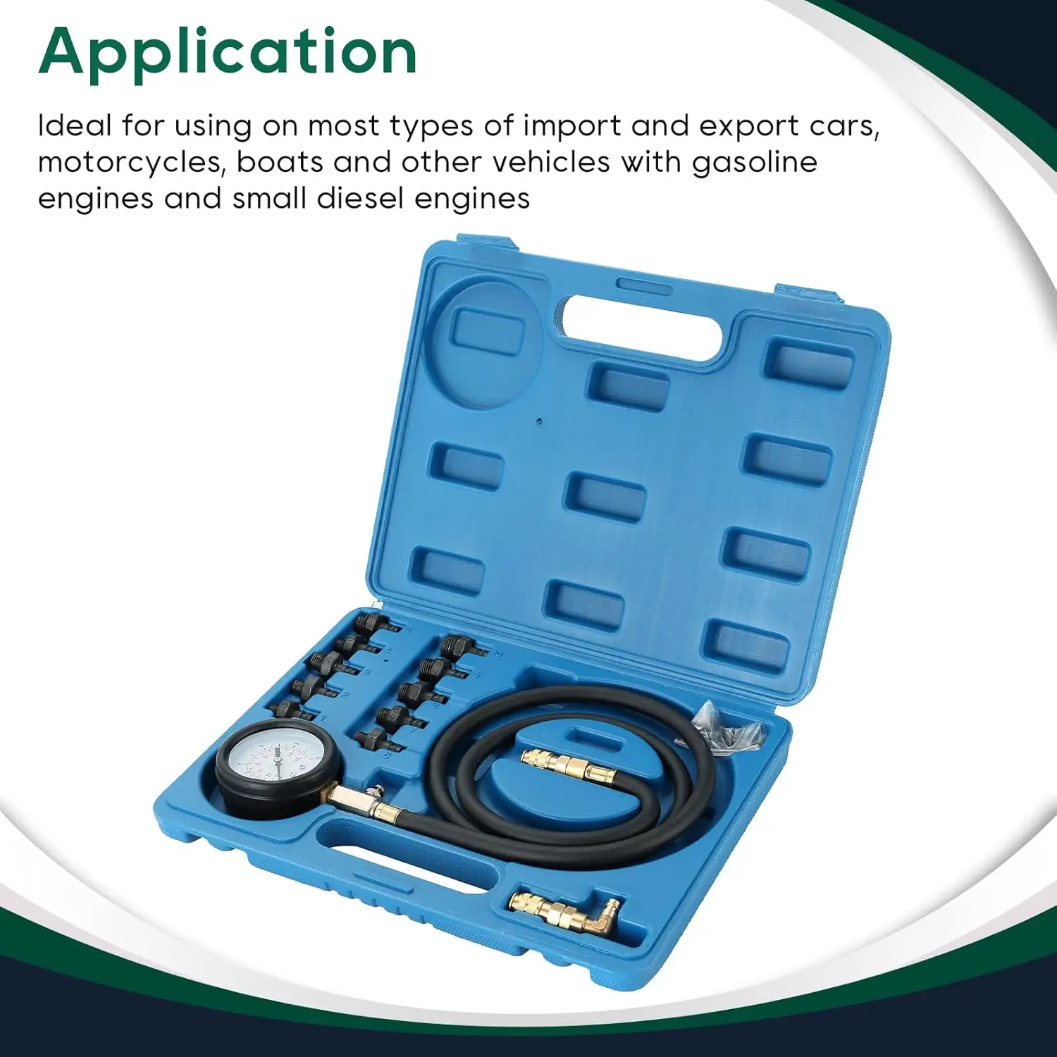 GTYPRO 0-140 PSI Oil Pressure Gauge Tool for Engine Diagnostic Test