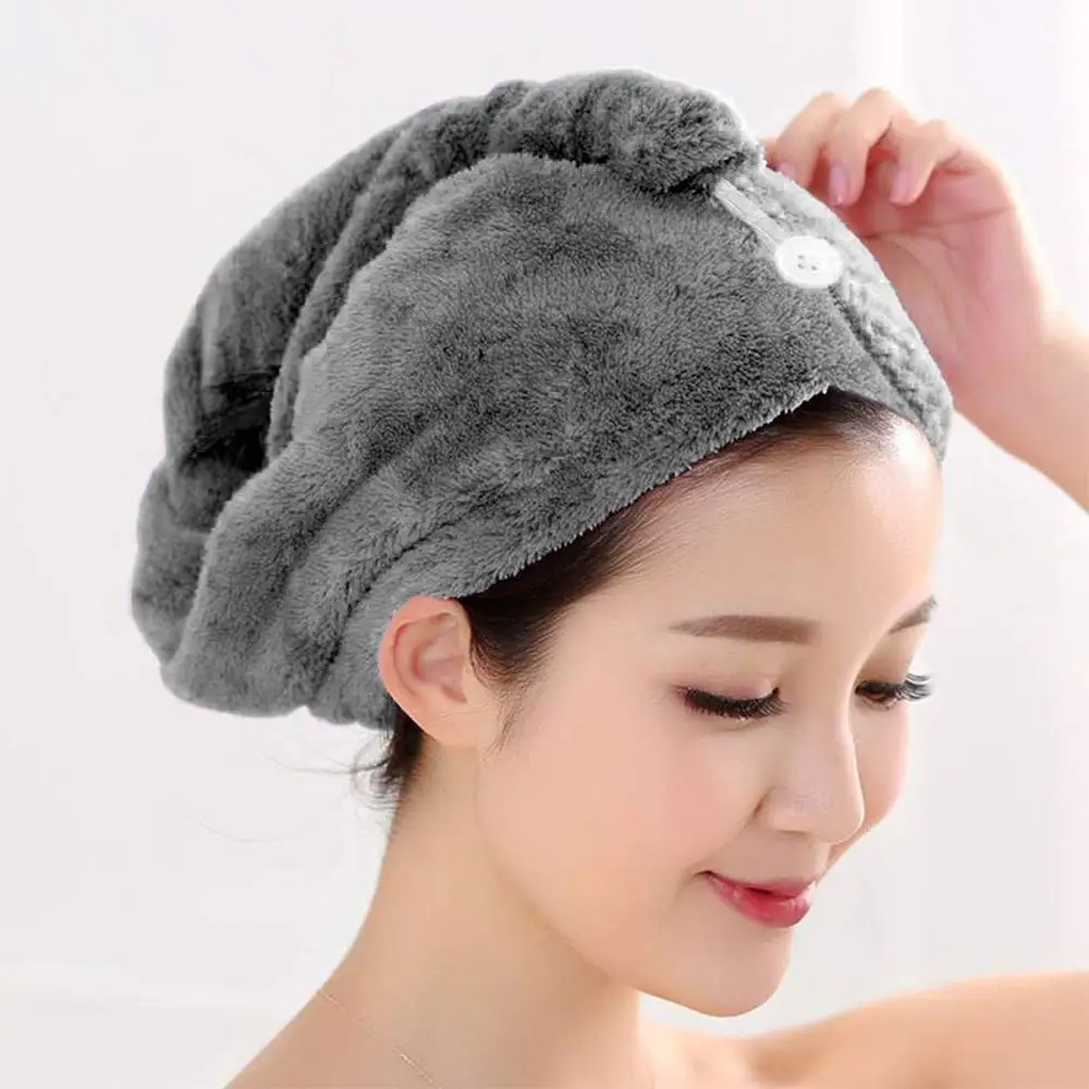 Полотенце для сушки волос из микрофибры, мягкое абсорбирующее