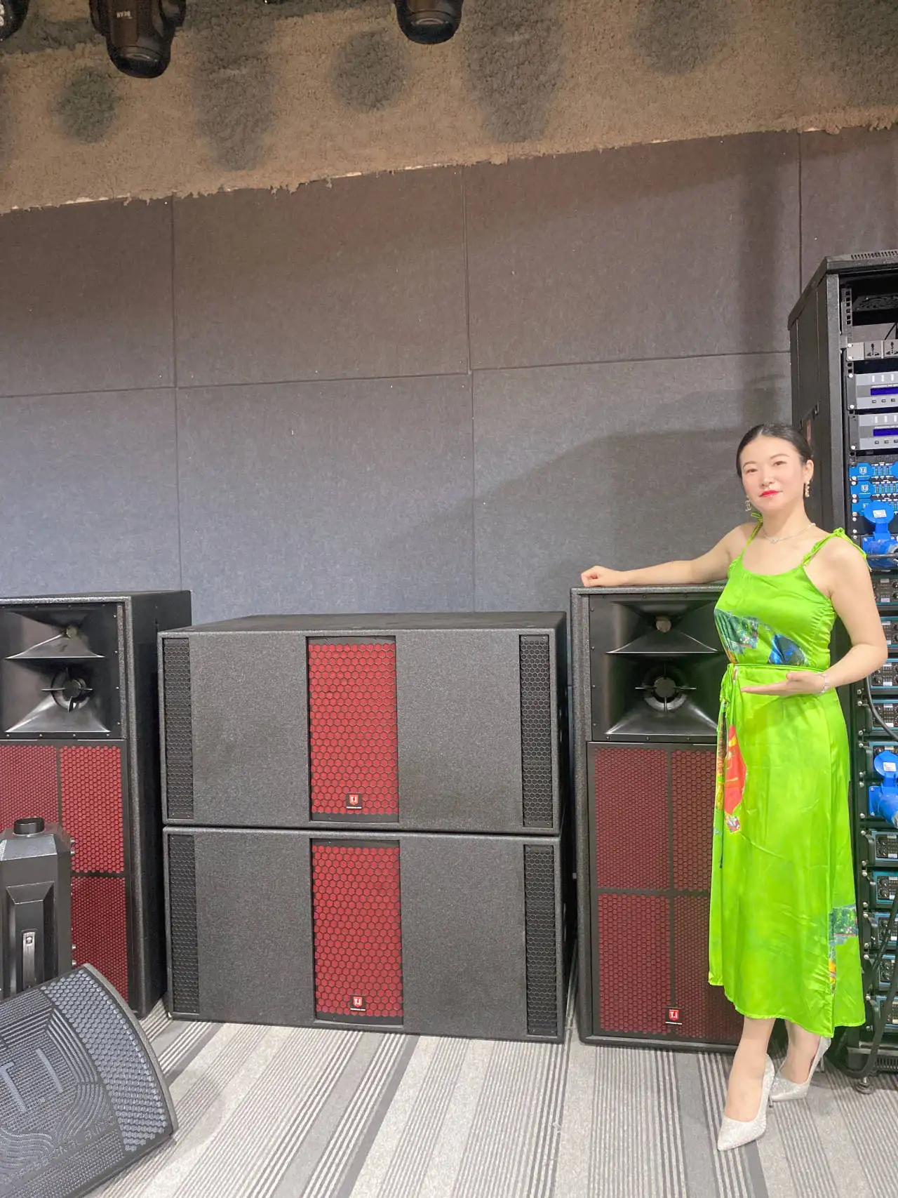 Double 15 Inch Woofer Three Way pa System Full Range Speaker Mid-long Distance Neodymium Driver Audio Loudspeaker