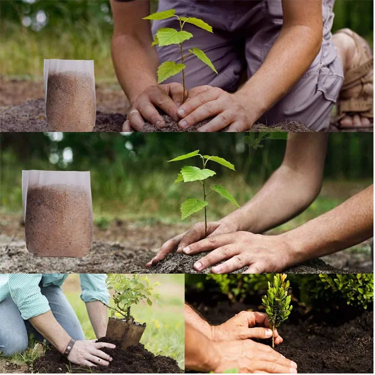 Eco Friendly Biodegradable Polypropylene Fiber Nonwoven Fabric Plant Nursery Bag