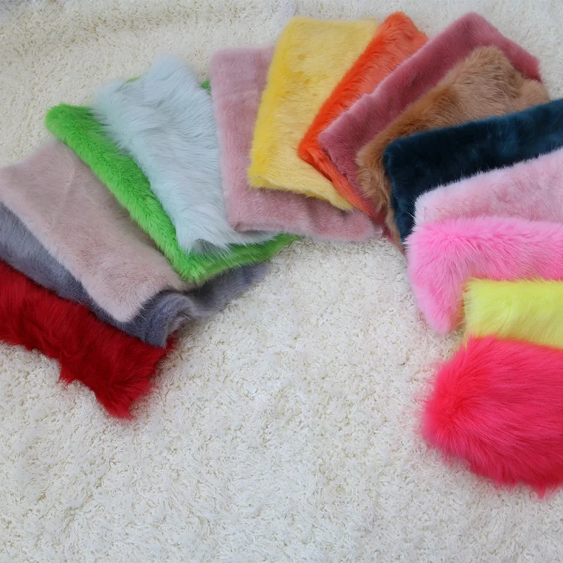 
Ready to Ship Long Hair Faux Fox Fur Fabric Fake Fur 